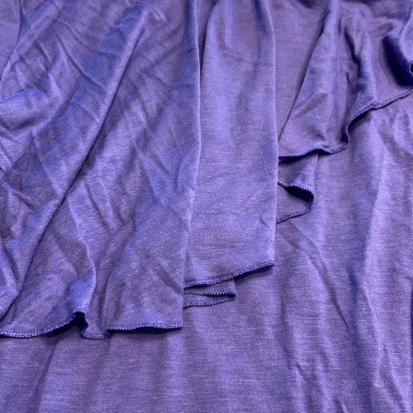 Polo Ralph Lauren blue/purple long sleeves ruffle shirt size S - Picture 3 of 5